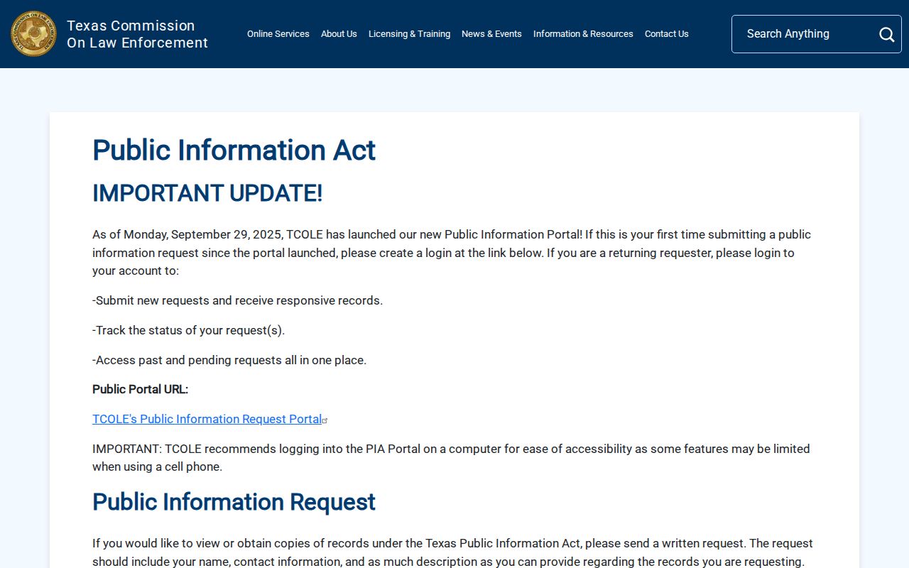 Young County warrant records access through the Texas Public Information Act