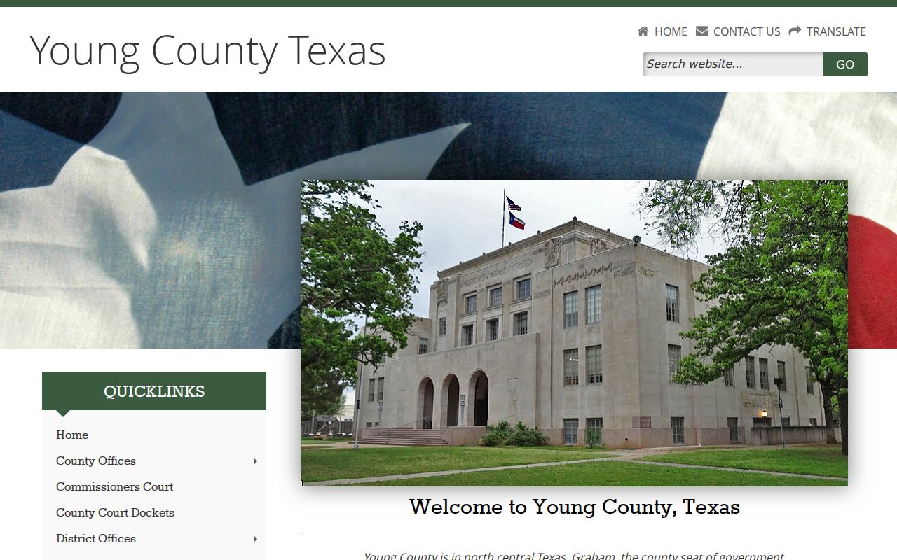 Young County warrant records research with the official county courthouse